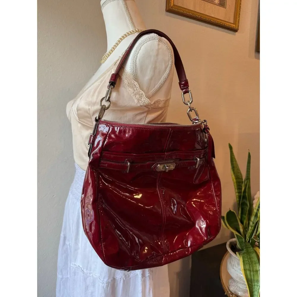 Coach Patent Red Shoulder Bag - Picture 7 of 7